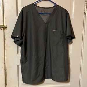 FIGS gray scrub top, technical collection, size large